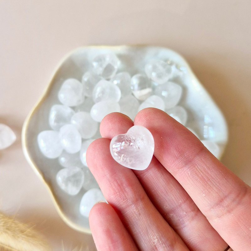 Mini Edelstein Herz Backstone - Steinkristall (1,5 cm) für Kristallkonfetti