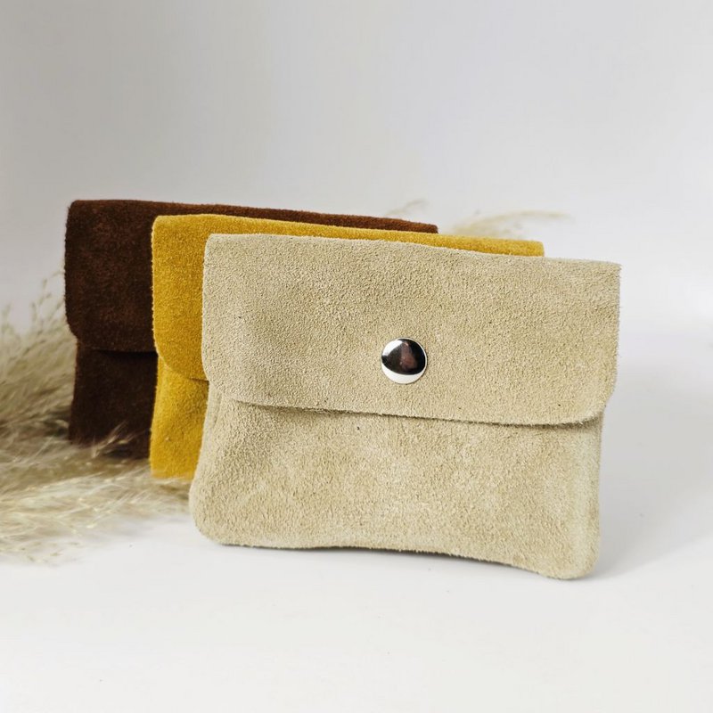 Mini wallet suede brown