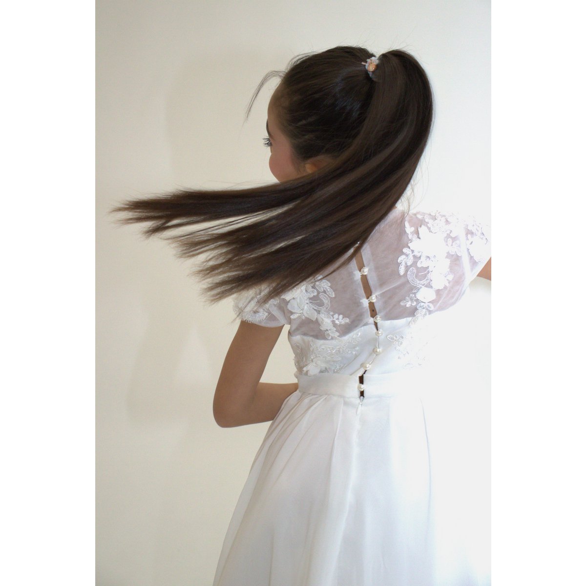 Ceremonial dress JEANNE - White - Size: 130 cm (7/8 years)