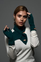 Guantes sin dedos de cachemira "Tuul"