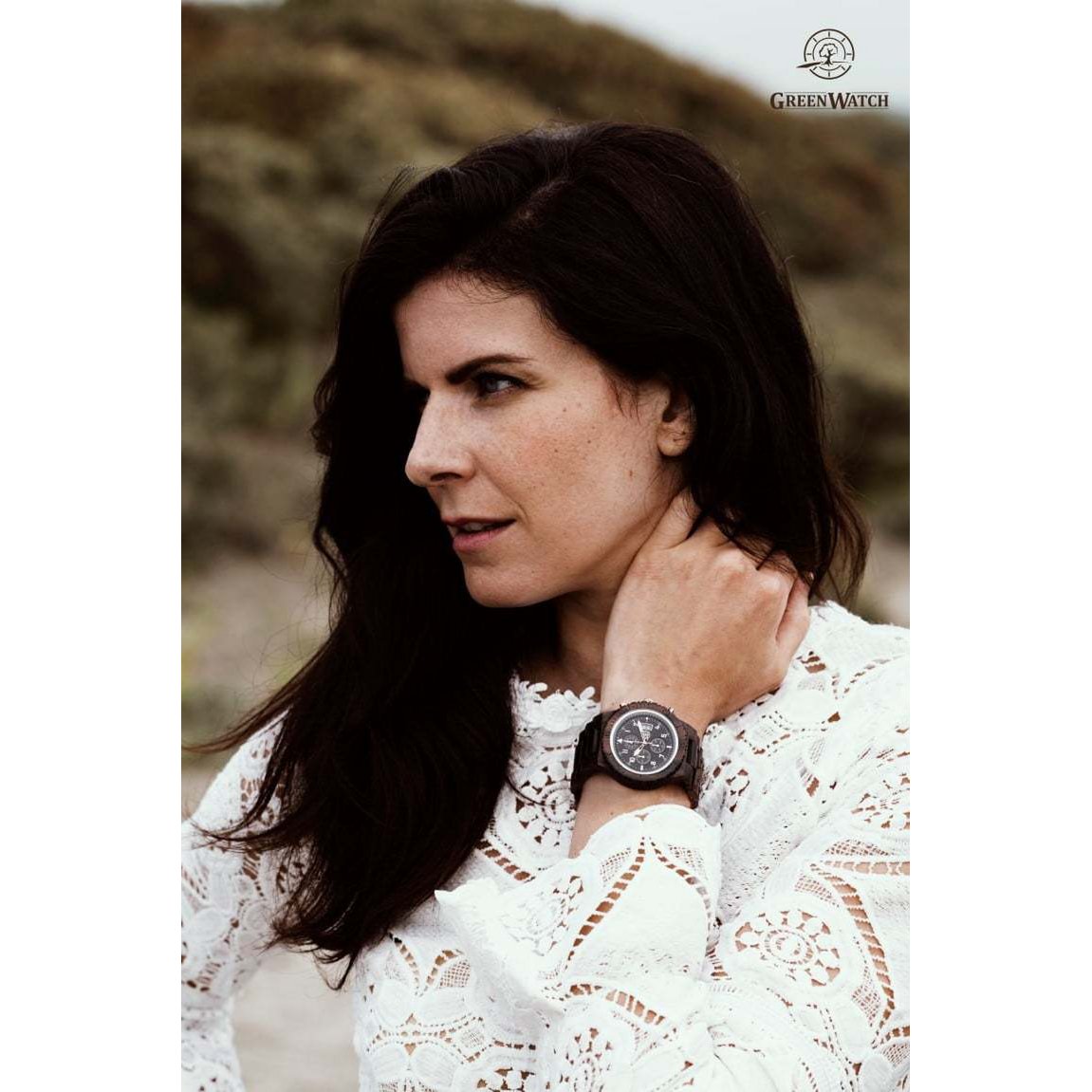 Greenwatch | Timer | Holzuhr Unisex | Ebenholz