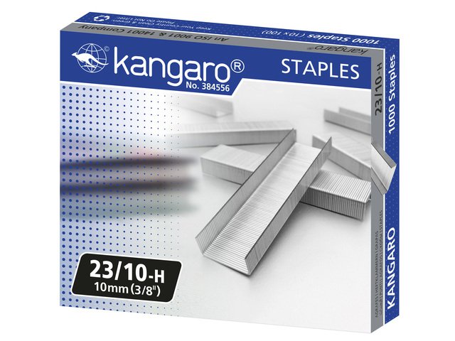Zszywki Kangaro 23/10H pudełko 1000 sztuk 23/10H