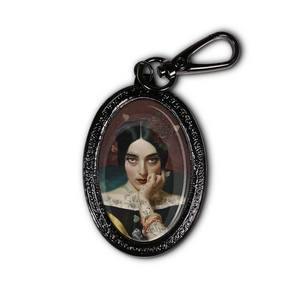 SAINT RITA ZWARTE SLEUTELHANGER