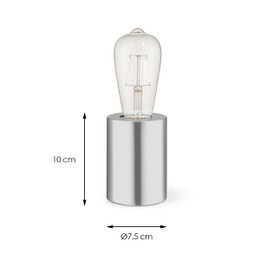 Home Sweet Home table lamp Dry Rond - brushed steel - 7.5/7.5/10cm