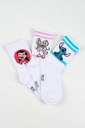 Lot von 96 Einheiten | 3er-Pack Lilo und Stich Kinder-Tennissocken | Offiziell lizenzierte Produkte | SUN CITY-Gruppe