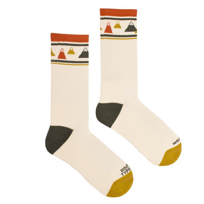 Classic Height Organic Cotton Crew Socks - Mountains