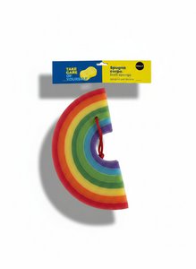 Regenbogen-Badeschwamm – gebogenes Design mit Riemen