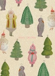 Cartolina con ornamenti vintage (ecologica)