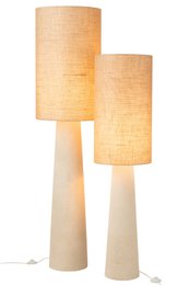 J-Line Stehleuchte Ava – Fiberglas/Jute – Natur – groß