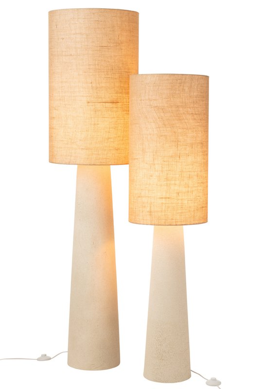 J-Line Stehleuchte Ava – Fiberglas/Jute – Natur – groß
