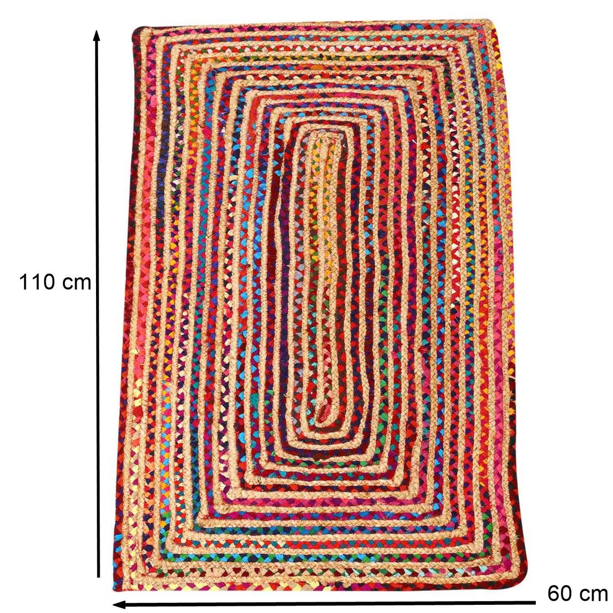 Jute Teppich Esha bunt