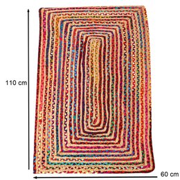 Jute Teppich Esha bunt