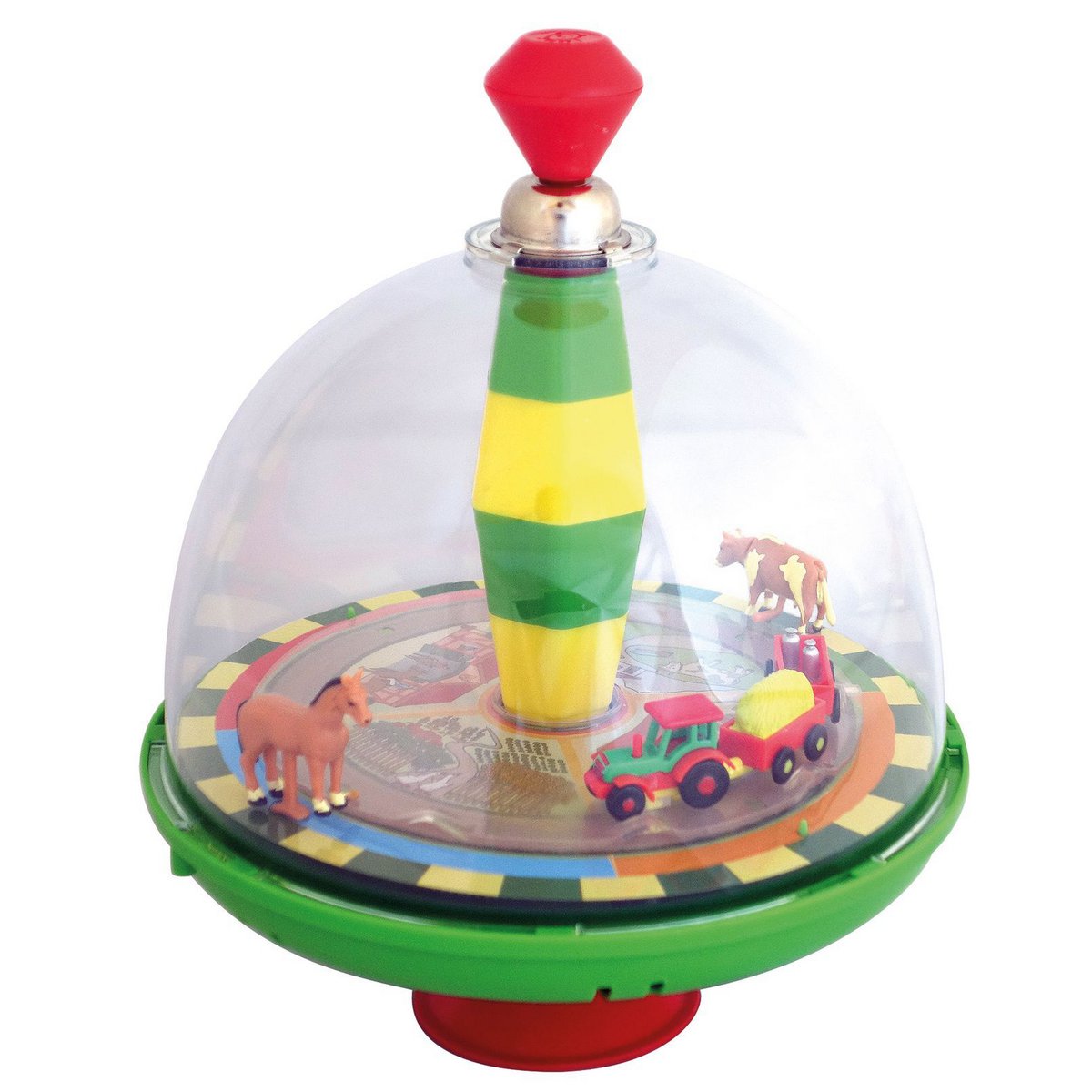 Bauernhof Panorama-Kreisel für Kinder, mit Sound und beweglichen Elementen, Ø 19 cm