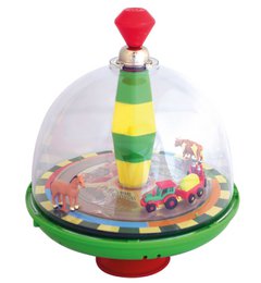 Peonza Farm Panorama para niños, con sonido y elementos móviles, Ø 19 cm