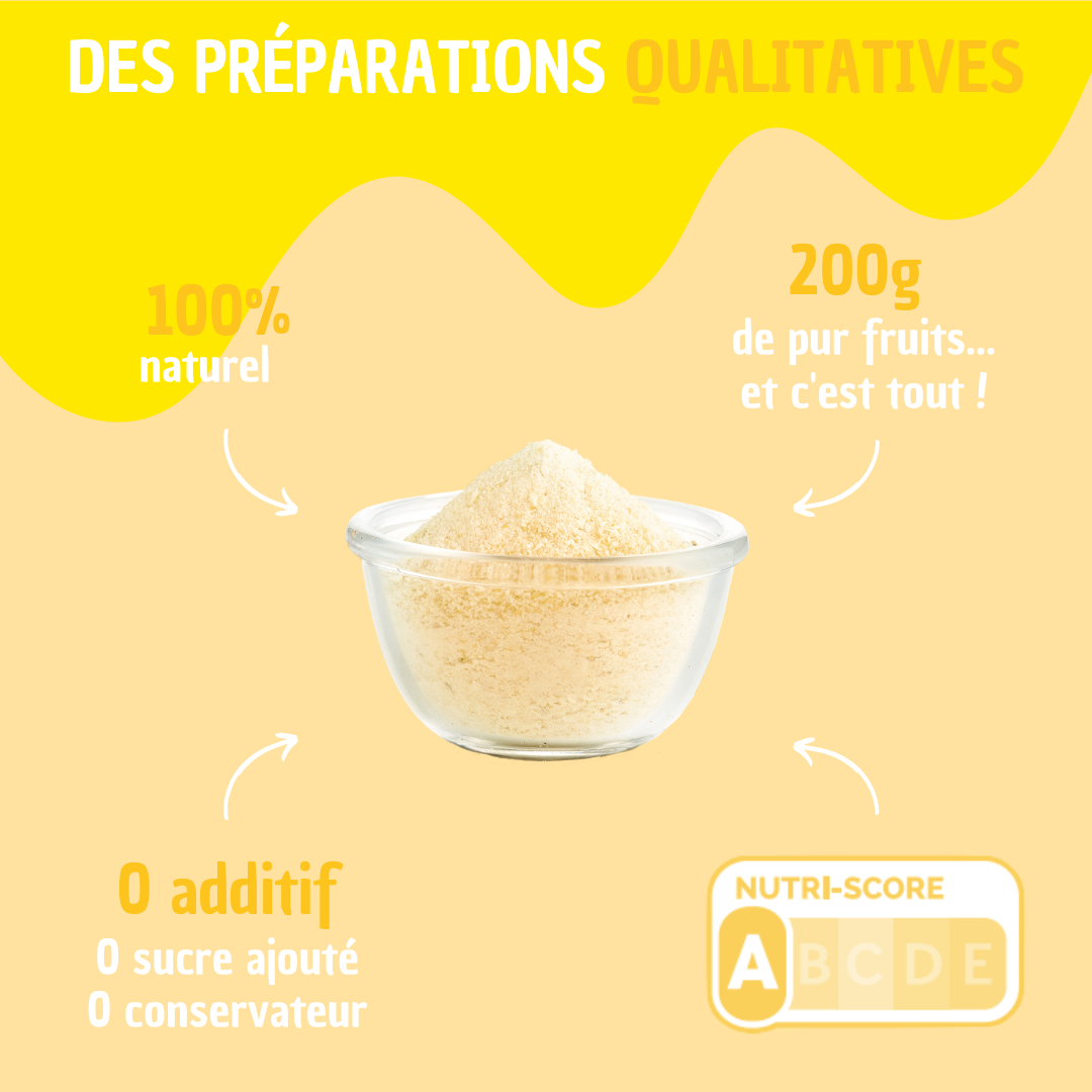 SINGLE Yellow - 100% pure fruit preparation to rehydrate