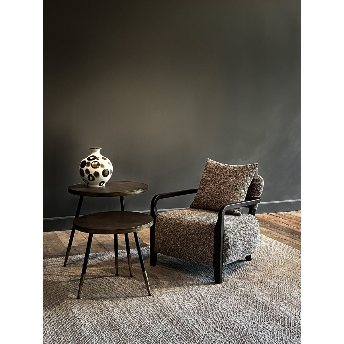 SEAT WILDOX CASHMERE BROWN DARK BROWN OAK