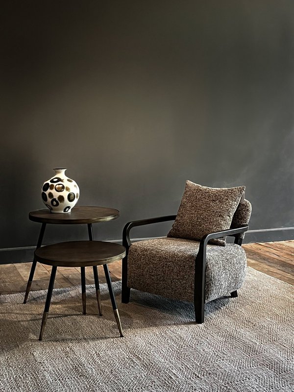 SEDUTA WILDOX CASHMERE MARRONE ROVERE MARRONE SCURO