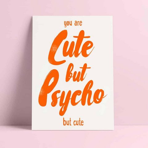 Riso print Cute but psycho but cute