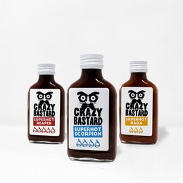 Salsa piccante Crazy Bastard (3x 100 ml Superhot)