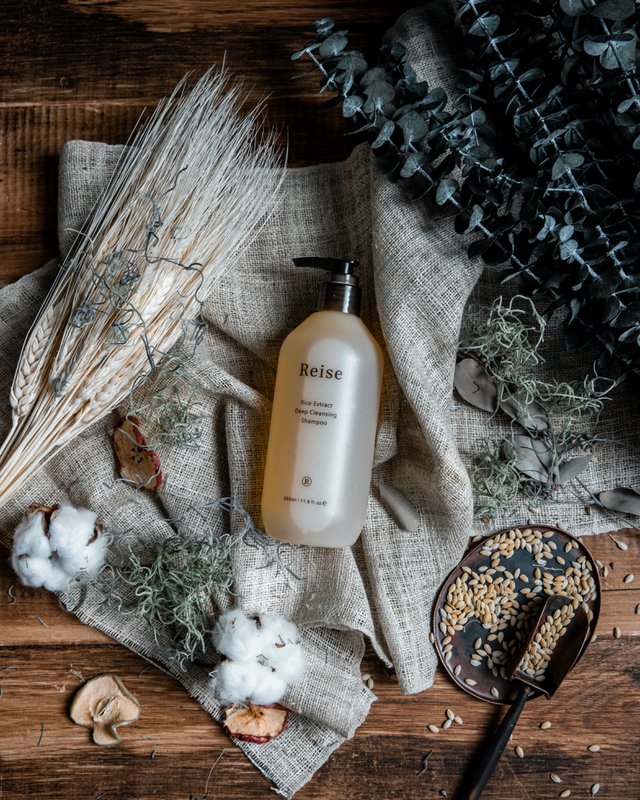 Shampoo detergente profondo all'estratto di riso