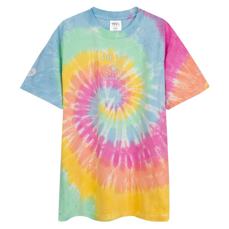 Camiseta oversize con estampado tie-dye