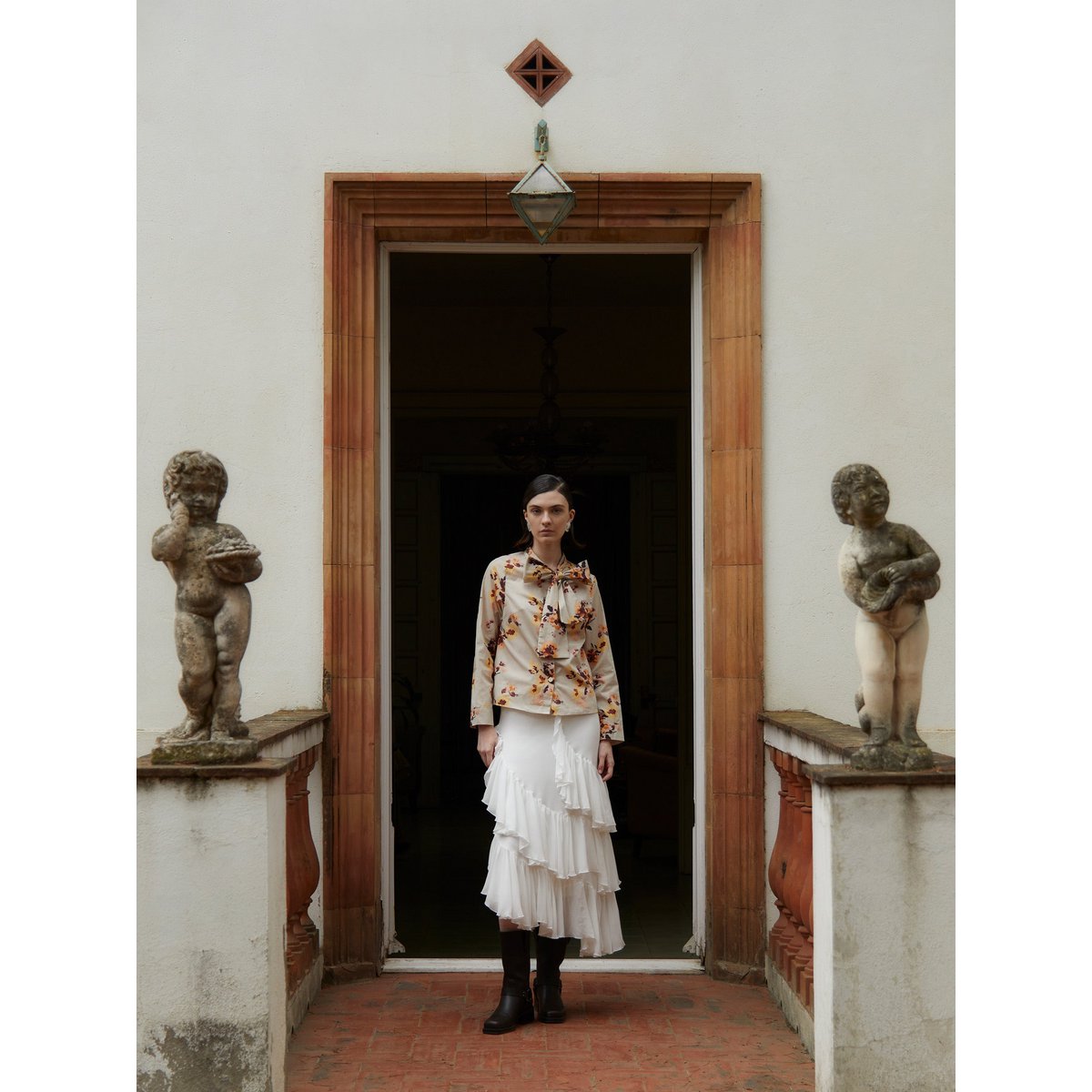 Juliette bloemenprint lintblouse