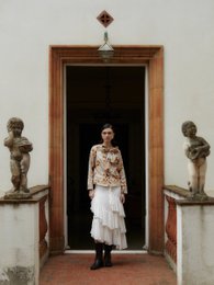 Juliette bloemenprint lintblouse
