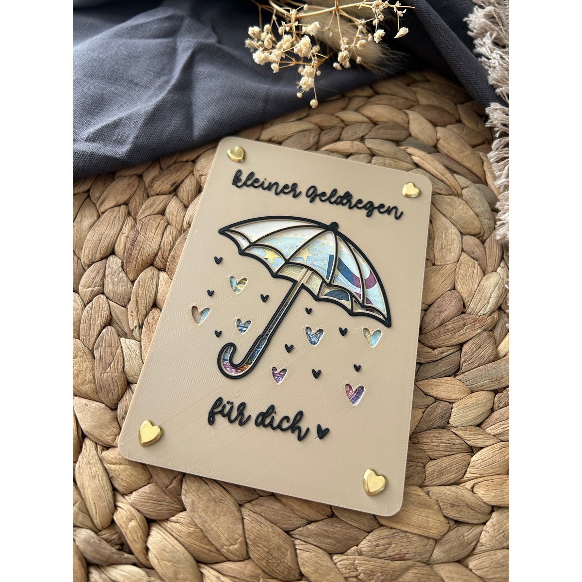 Money gift card - creative packaging for money gifts - financial injection, thank you & gift idea Thank you money rain