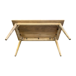 Light/dark brown wooden coffee table 120 x 70 x 55 h cm