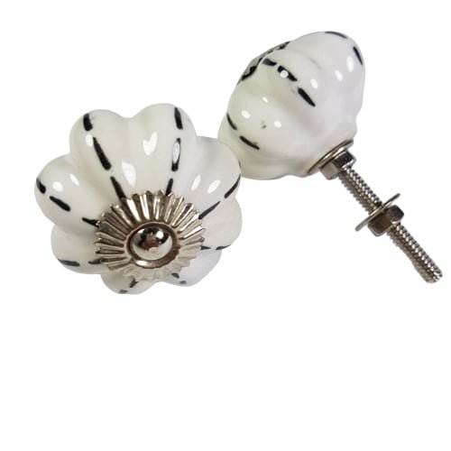 bouton en porcelaine STRIPE