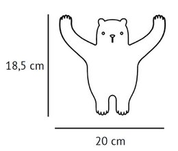 Appendiabiti da parete con orso