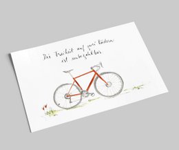Racefiets ansichtkaart | De vrijheid op twee wielen is onbetaalbaar | Rode racefiets
