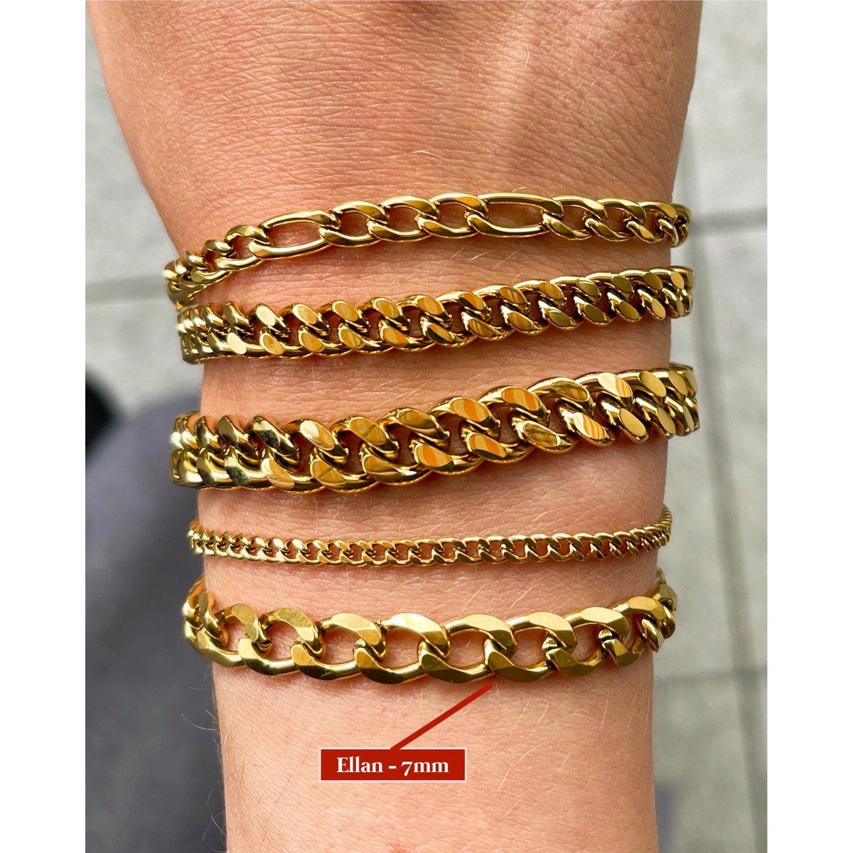 Ellan - Bracciale a catena da donna