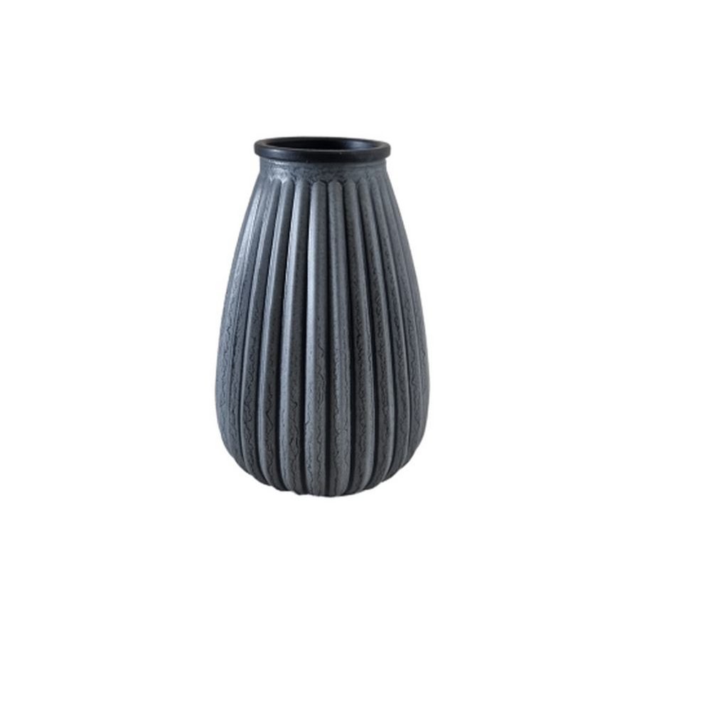 Glasvaas ribbel handpainted grey