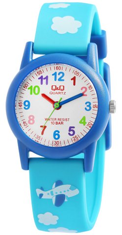 Q&Q kinderhorloge "Airplane", harsband, 10 ATM