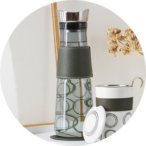 glazen karaf EVE "Circular" Groen