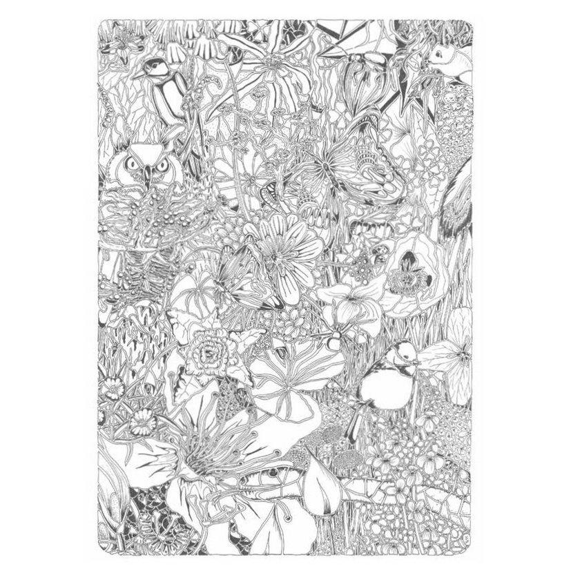 16 cards A5 Coloring poster book 1