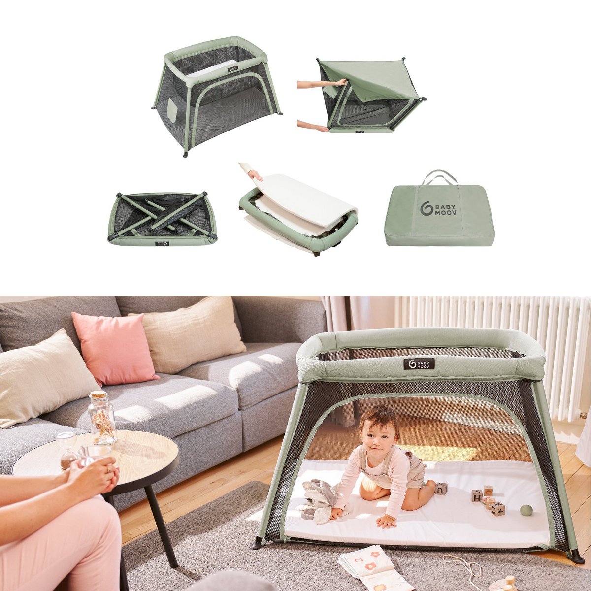 Lettino da viaggio con culla integrata - Moov & Comfy