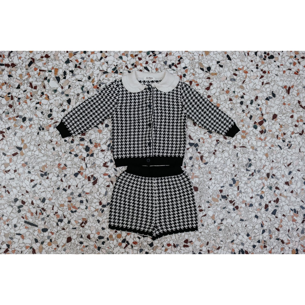 Pantalon ensemble pied-de-poule Harper