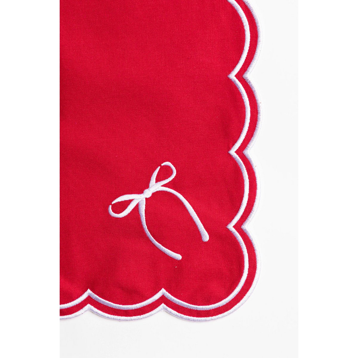 Rosie Scallop napkins with bow (set of 2)