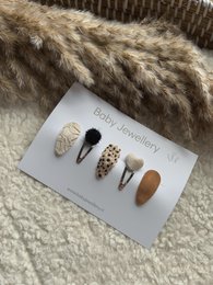 Haarpeldje set mix 3 cm - 1