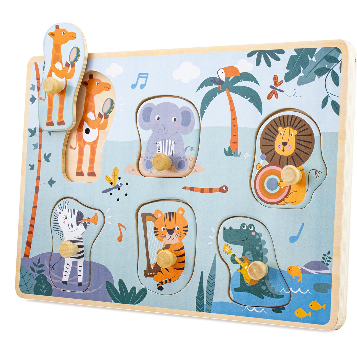 PUZZLE SONORE : JUNGLE MUSICALE (6 pcs)