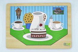 Puzzle transparent : Gâteau Forêt-Noire | Puzzle en bois multicouche pour toute la famille | Cadeau pour les amoureux de la Forêt-Noire