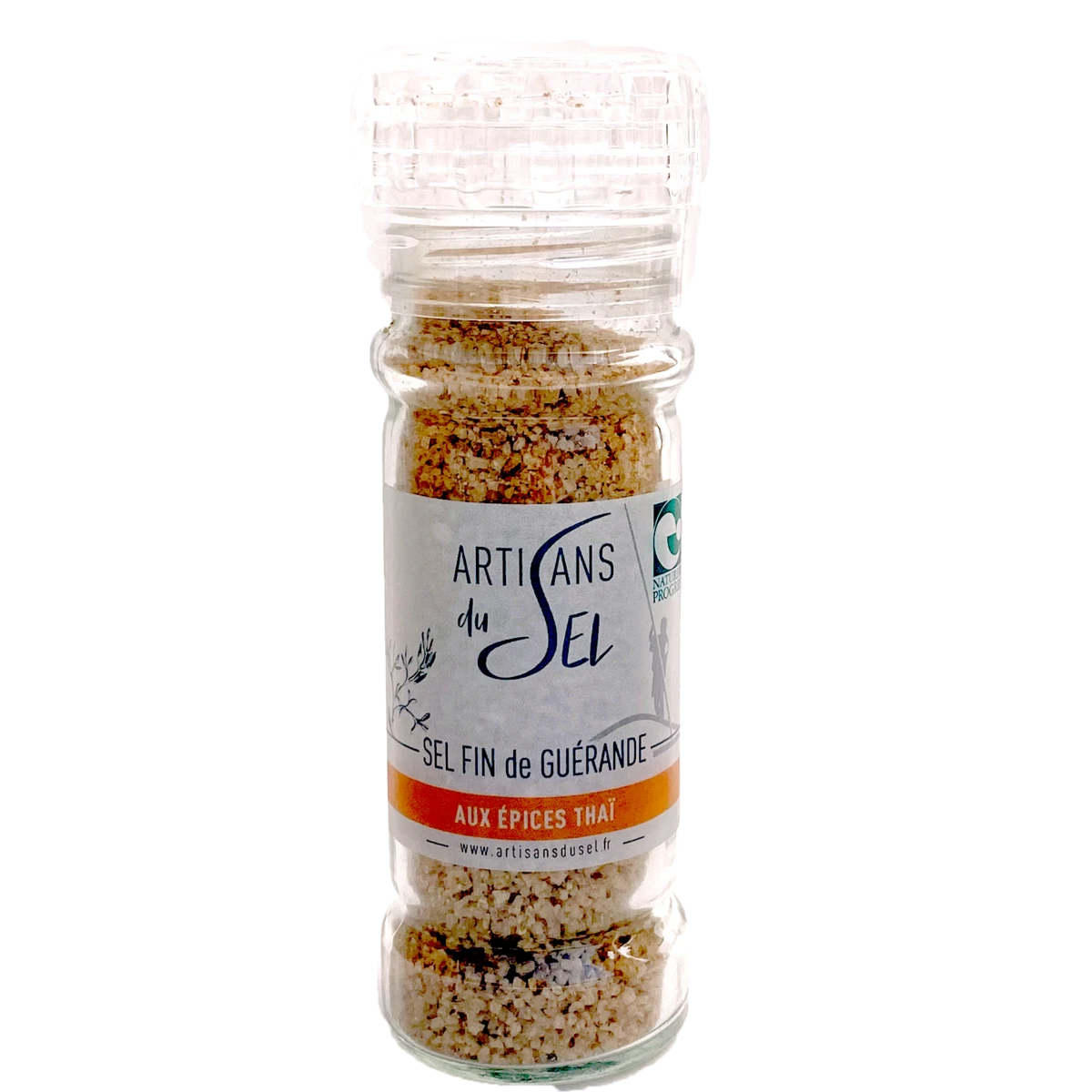 Fine di Guérande con spezie tailandesi - Mulino ricaricabile 80G | Artigiani sale