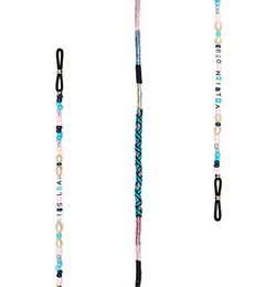 Colorful beaded eyewear strap with a unique pattern and style. Suitable for holding and securing eyeglasses or sunglasses.