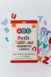  Colorful magnetic letter set for kids, featuring uppercase and lowercase letters in a variety of vibrant hues. Ideal for early learning and spelling practice.