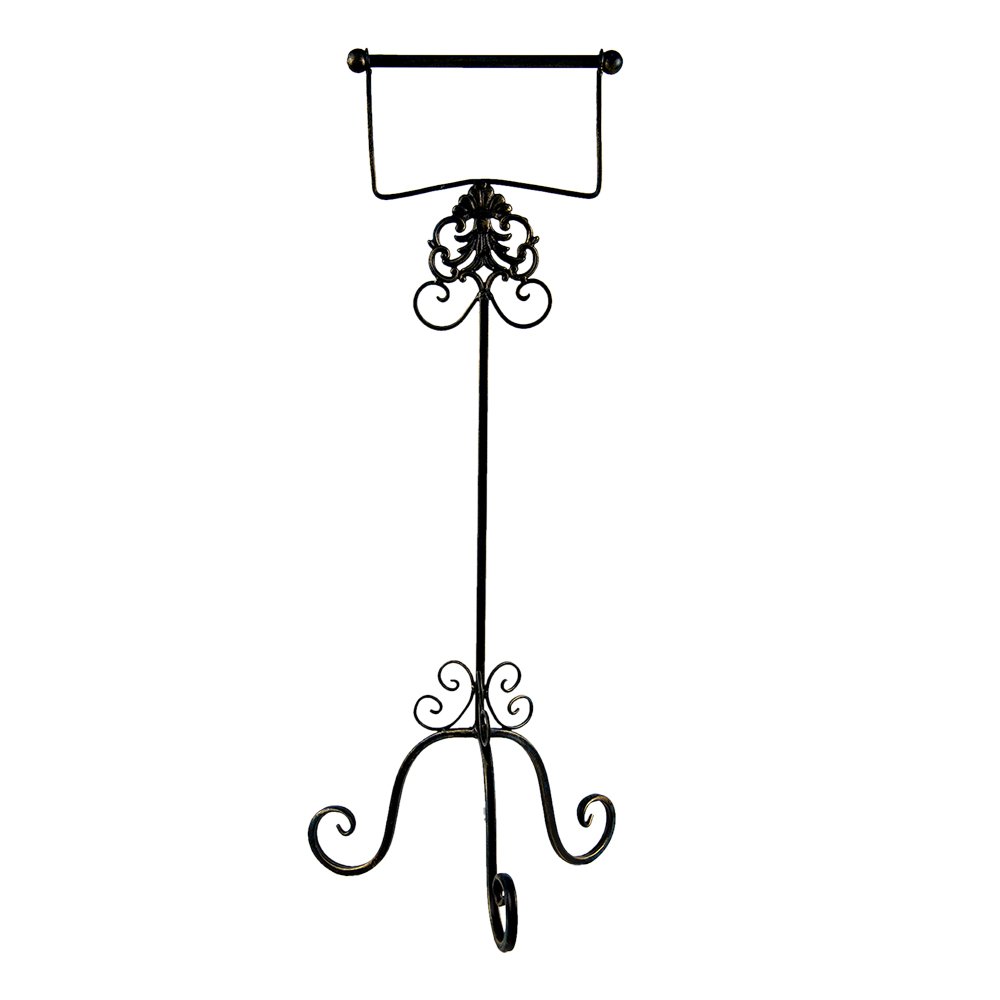 WC Rol Houder 27x24x70 cm Bruin IJzer Toiletrolhouder