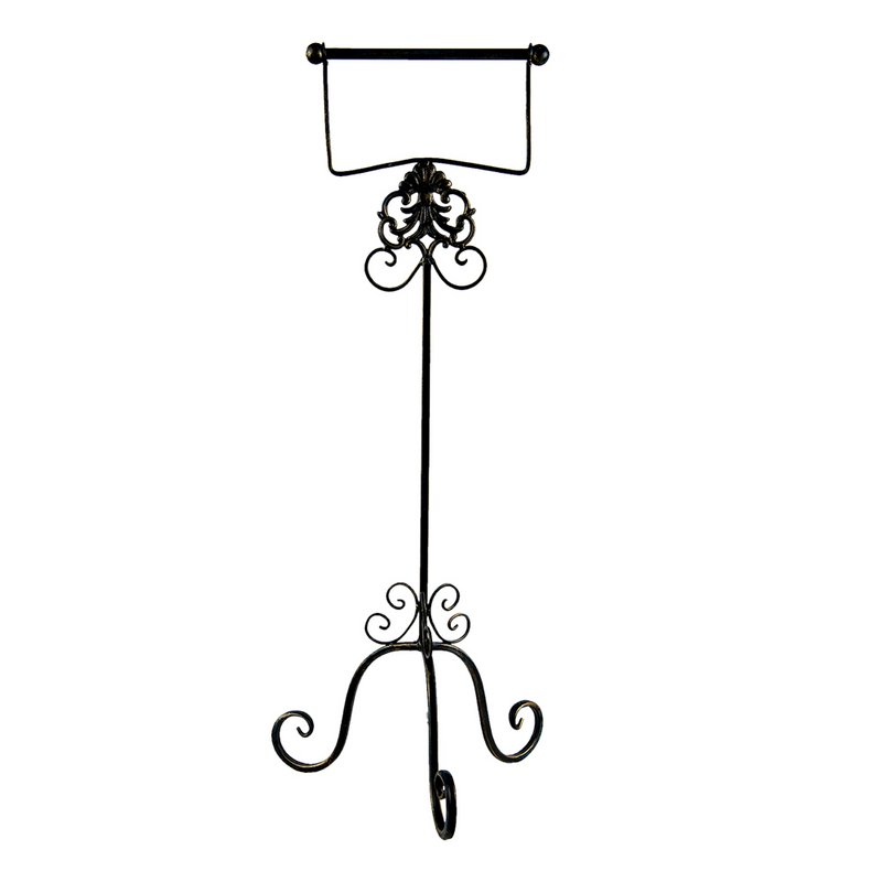 WC Rol Houder 27x24x70 cm Bruin IJzer Toiletrolhouder