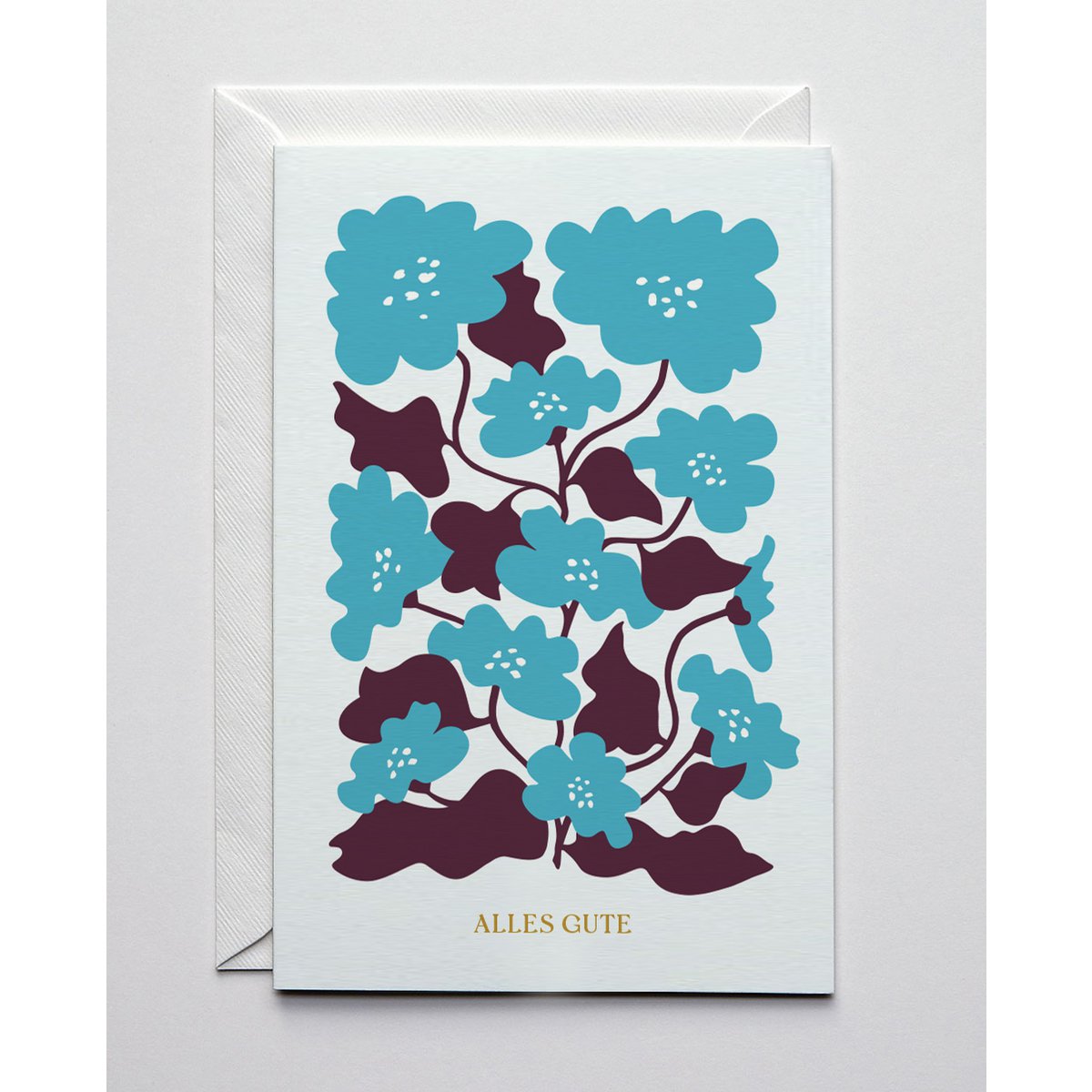 Grußkarte Blaue Blumen