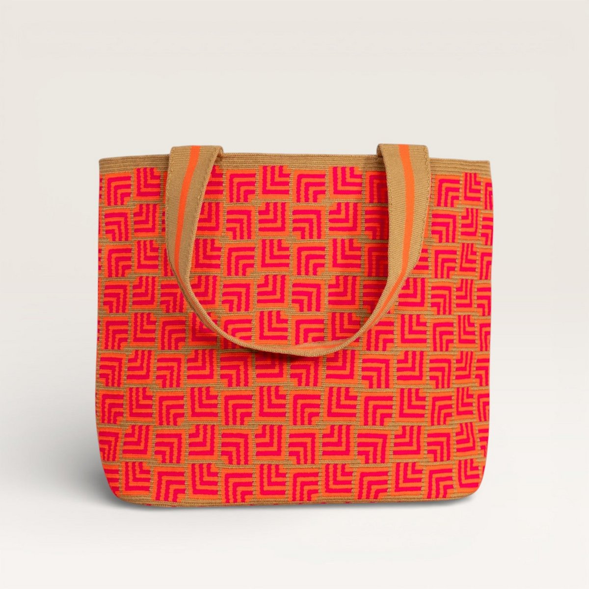 Tote ovale géométrique | Soda orange
